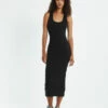 Racer Back Midi Dress Black