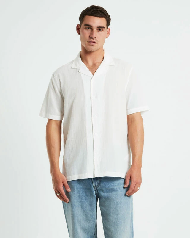 Heggie Short Sleeve Resort Shirt White 3 Heggie Short Sleeve Resort Shirt White