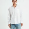 Grover Long Sleeve Linen Shirt White 1 Grover Long Sleeve Linen Shirt White -Insight Shop 1 15404