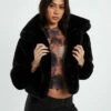 Tessa Faux Fur Cropped Jacket Black 1 Tessa Faux Fur Cropped Jacket Black -Insight Shop 1 1574