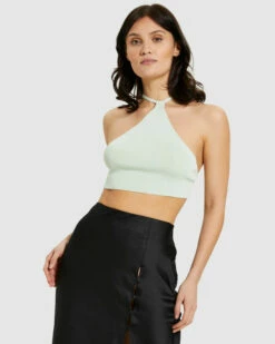 Agatha Knit Crop Sage