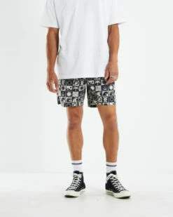 Bueno 16" Trunk Boardshorts Black/White