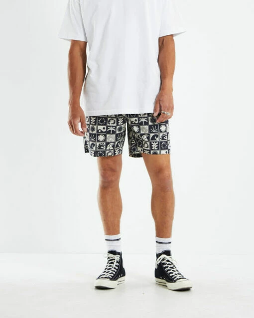 Bueno 16" Trunk Boardshorts Black/White -Insight Shop 1 17734