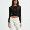 Insight Butterfly Sheer Crochet Knit Black -Insight Shop 1 18656