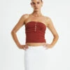 Nora Knit Tube Top Burnt Red -Insight Shop 1 18716