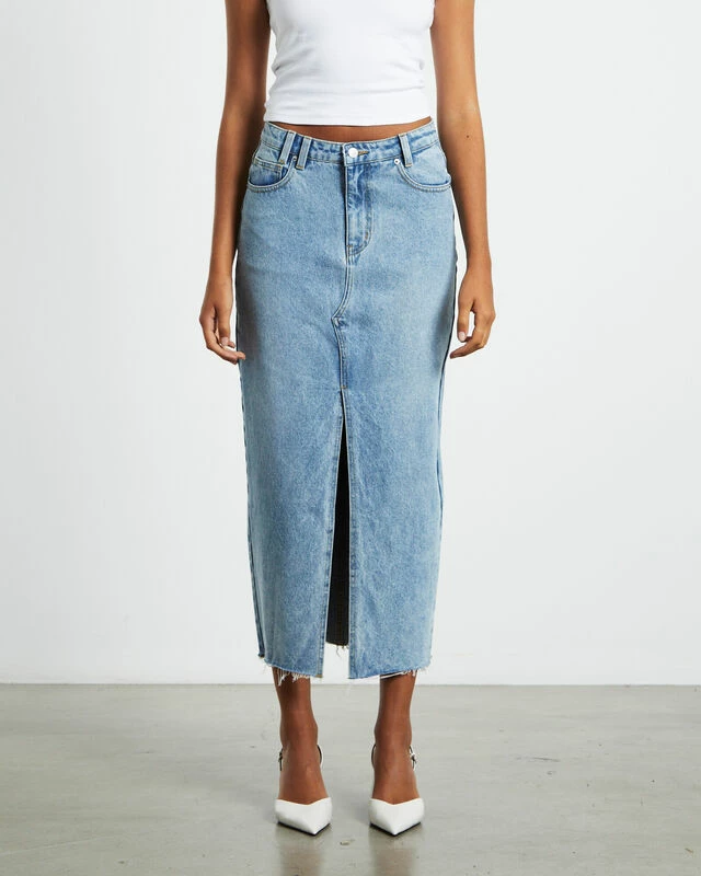 Insight Eva Maxi Denim Skirt Hacker Blue 3 Insight Eva Maxi Denim Skirt Hacker Blue