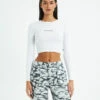 Afends Boundless Recycled Cropped Rib Long Sleeve Top White -Insight Shop 1 19985