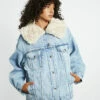 Levis XL Sherpa Trucker Jacket The Other Way Indigo Blue