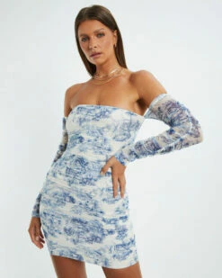 Holly Toile Print Gathered Dress Assorted