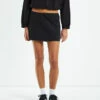 Nylon Mini Skirt Black -Insight Shop 1 20719