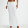 Tayla Texture Knit Midi Skirt Off White