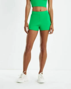 Ribbed Hot Shorts Green