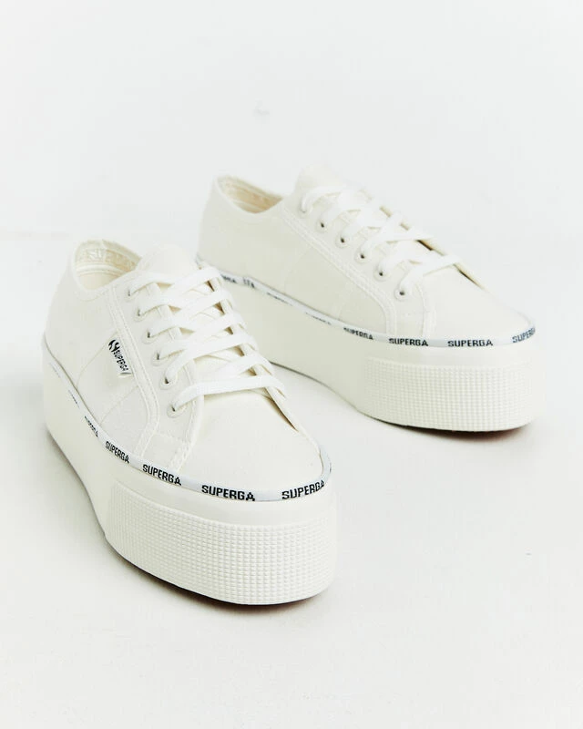 Superga 2790 Logo Piping Avorio White 3 Superga 2790 Logo Piping Avorio White