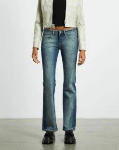 Cyndi Low Rise Boot Cut Jeans Blue