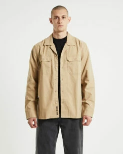 Brixton Bowery Surplus Long Sleeve Overshirt Sand