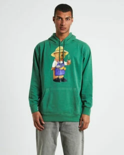 MARKET Botanical Bear Hoodie Eden Green