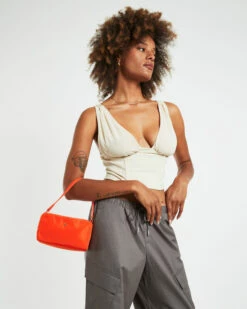 GP Exclusive - Delta Nylon Crossbody Bag Orange/Gold