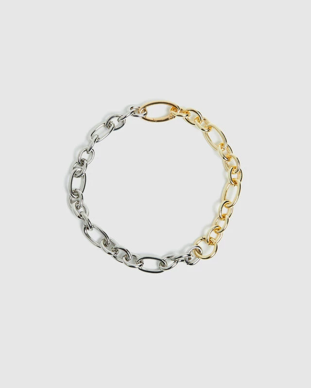 Blaze Chunky 2 Toned Plated Choker 3 Blaze Chunky 2 Toned Plated Choker