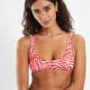 90's Crop Bikini Top Fuego Pink -Insight Shop 1 23340