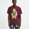 MARKET Workshop Bear Short Sleeve T-Shirt Maroon -Insight Shop 1 23753