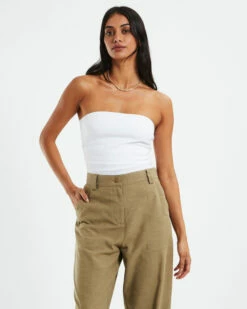 Bronte Longline Tube Top White