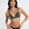 Tia Rhinestone Bralette Black