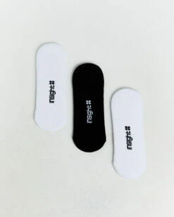 Insight Core Unisex Invisible Socks 3 Pack White/Black