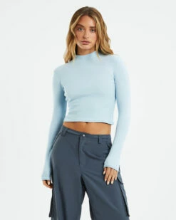 Long Sleeve Skivvy T-Shirt Ice Blue