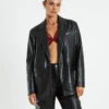Kylie Boxy PU Blazer Black 2 Kylie Boxy PU Blazer Black -Insight Shop 1 26169