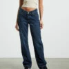 Emmy V Waist Straight Jeans In Y2K Blue -Insight Shop 1 26270