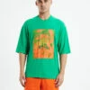 Afends Sleepy Hollows Hemp Oversized T-Shirt Forest