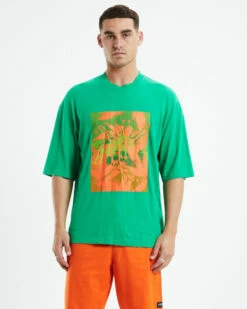 Afends Sleepy Hollows Hemp Oversized T-Shirt Forest