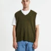Sunday Knitted Box Vest Olive 1 Sunday Knitted Box Vest Olive -Insight Shop 1 26707
