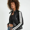 Tenille Racing Stripe Moto Jacket Black 1 Tenille Racing Stripe Moto Jacket Black -Insight Shop 1 26917