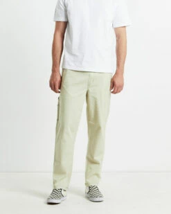 Contrast Stitch Pants Cream