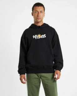 Afends Sunshine Recycled Pull On Hoodie Black