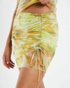 Belle Blurred Botanical Mini Skirt Assorted