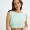 Ashby Terry Towelling Crop Top Green 2 Ashby Terry Towelling Crop Top Green -Insight Shop 1 27912