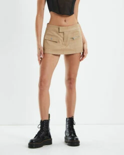 Winnie Patch Pocket Skort Beige