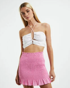 Elin Tie Up Top White