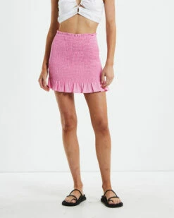 Positano Shirred Tube Skirt Pink