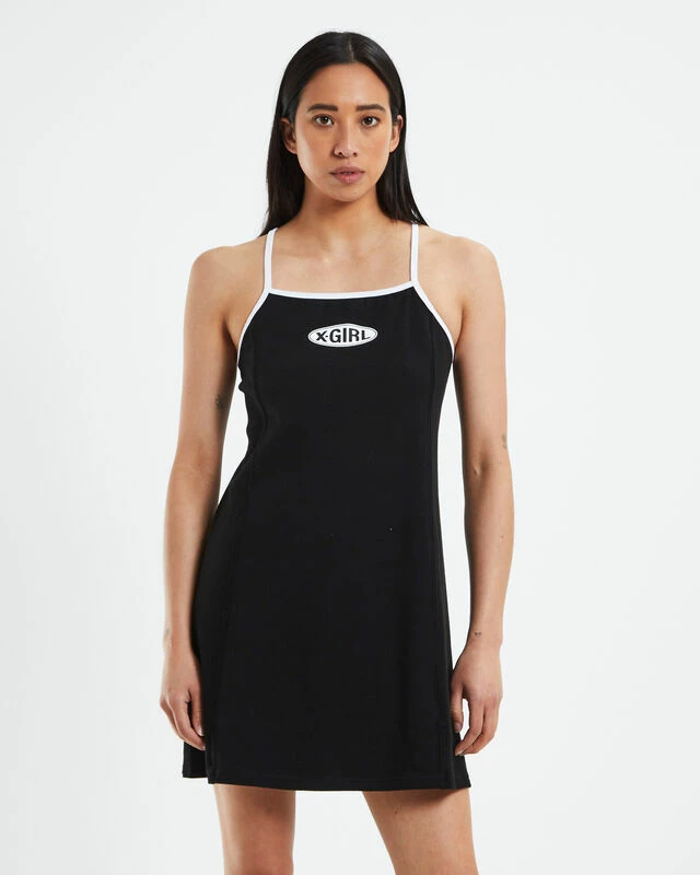 Basic Oval Logo Tennis Dress Black 3 Basic Oval Logo Tennis Dress Black