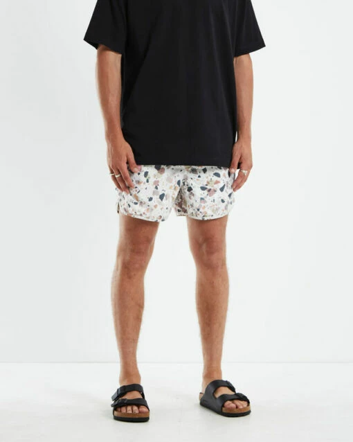Terrazzo 14" Volley Boardshorts White -Insight Shop 1 30110