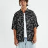 Chains Oversized Short Sleeve Shirt Black -Insight Shop 1 30170