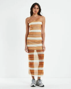 Saskia Tube Dress Sunset Stripe