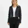 Stella Leather Look Biker Jacket Black -Insight Shop 1 30499