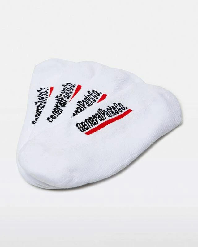 Unisex Invisible Socks 4 Pack White 3 Unisex Invisible Socks 4 Pack White