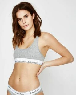 Calvin Klein Modern Cotton Bralette Heather Grey