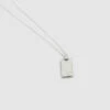 Plain Rectangle Pendant Necklace Silver -Insight Shop 1 33676