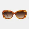Devon Snake Sunglasses Tort Brown